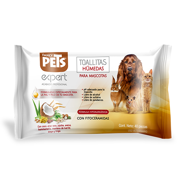 Toallitas limpiadoras para perro y gato