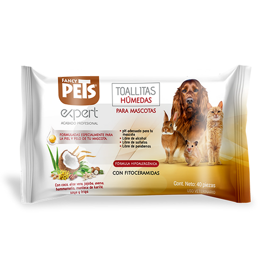 Toallitas limpiadoras para perro y gato